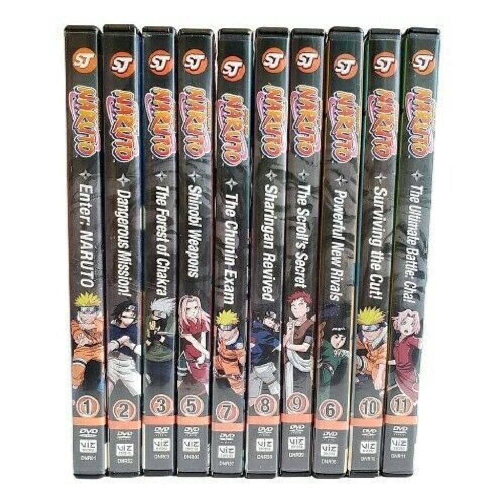 Shonen Jump Naruto Anime DVD Collection 1-3 and 5-11 (Missing No. 4)
